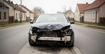 Poszukiwany 30-latek jechał uszkodzonym autem bez tablic