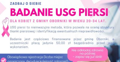 Mammografia i USG piersi dla mieszkanek